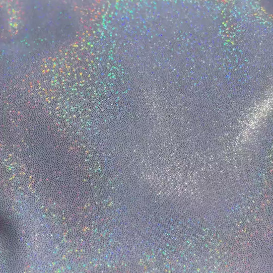 White Rainbow Holographic/Shiny Nylon Spandex Mix Stretchy Fabric | Bow making, DIY, Crafts, Clothing Waterproof Fabric | TheFabricDude |
