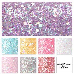 Sequined Chunky Glitter faux leather sheets great for baby bows, ear rings, girl bows, accessories, colorful, shiny TheFabricDude