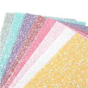 Sequined Chunky Glitter faux leather sheets great for baby bows, ear rings, girl bows, accessories, colorful, shiny TheFabricDude