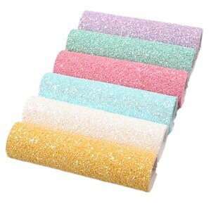 Chunky Glitter A5 size (mini) sheets, great for bows, ear rings, accessories, colorful, shiny TheFabricDude