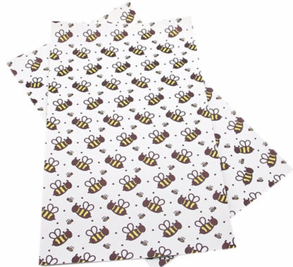 Bumble bee faux leather sheets great for ear rings and bows TheFabricDude