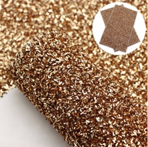 Gold tInsel faux leather sheets great for baby bows, ear rings, girl bows, accessories, colorful, shiny TheFabricDude