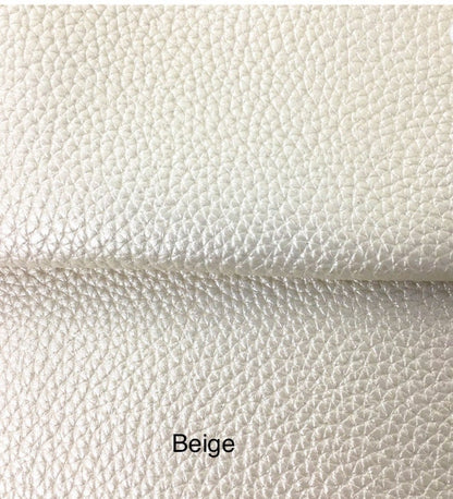 Pearlescent litchi  synthetic leather sheets, size great for bows, ear rings, accessories TheFabricDude