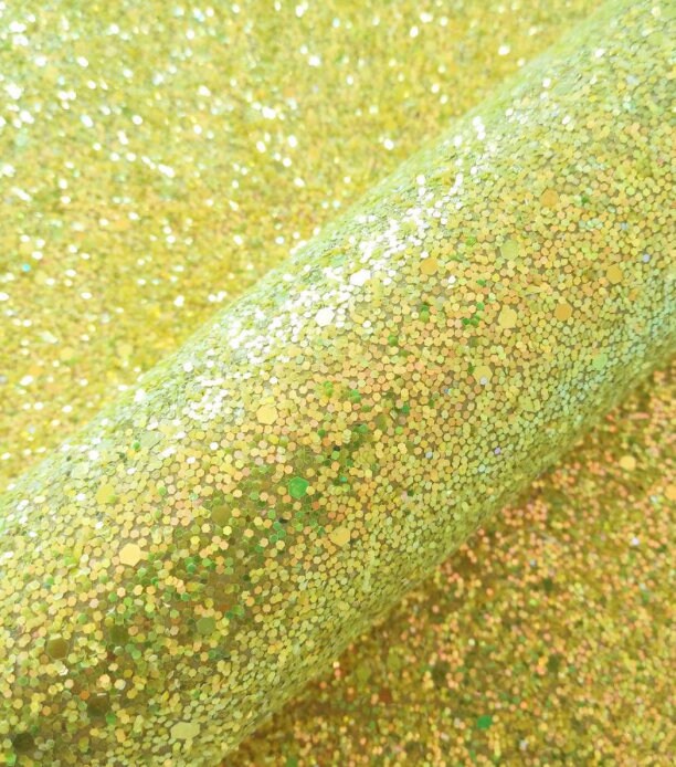 Pineapple Punch Chunky Glitter faux leather sheets great for baby bows, ear rings, girl bows, accessories, colorful, shiny TheFabricDude