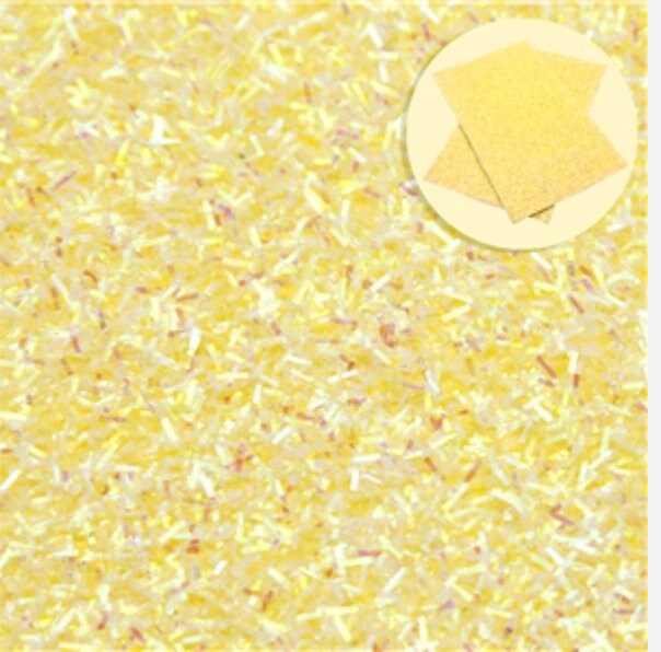 Yellow tinsel faux leather sheets great for baby bows, ear rings, girl bows, accessories, colorful, shiny TheFabricDude
