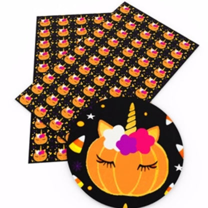 Halloween unicorn faux leather sheets, great for bows and earrings. TheFabricDude
