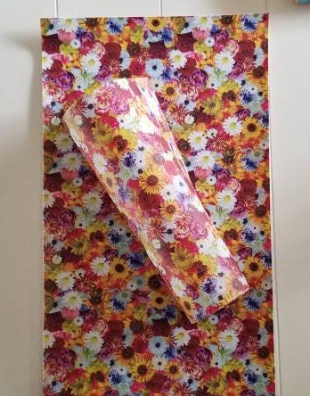 Summer flowers faux leather sheets great for bows and earrings TheFabricDude