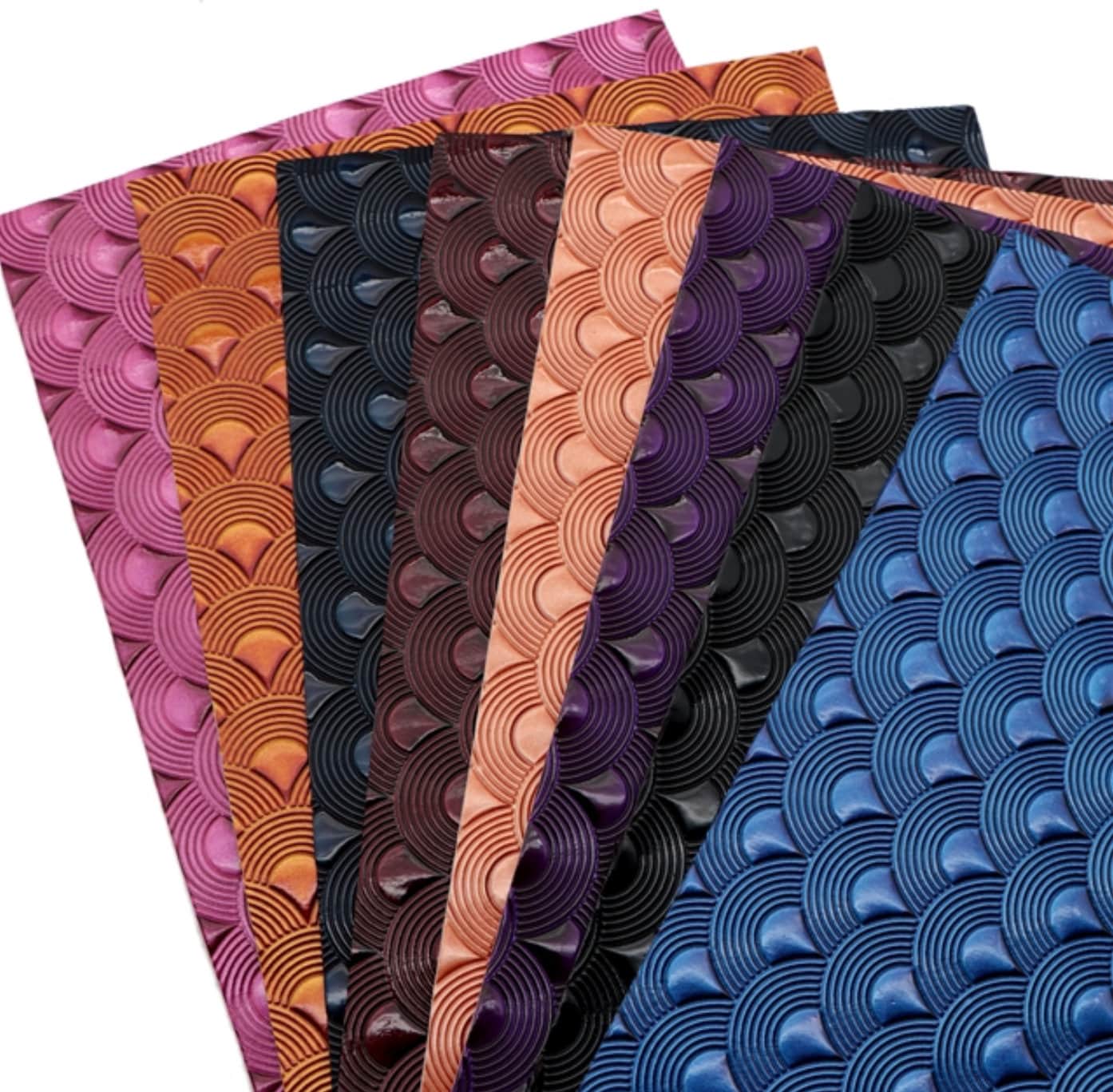 Fish Scales faux leather sheets great for bows and earrings TheFabricDude