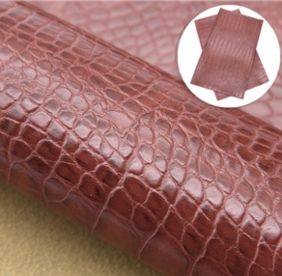 Crocodile faux leather sheets great for bows and earrings TheFabricDude