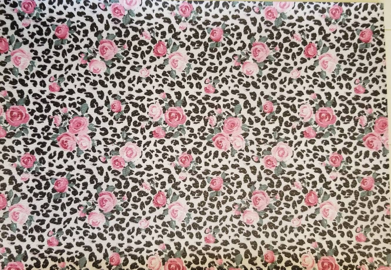 Rose Faux Leather sheets  great for crafts TheFabricDude