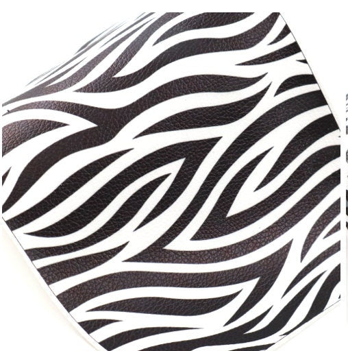 Zebra Print Faux leather sheet TheFabricDude