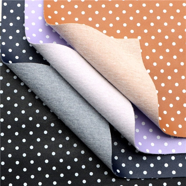 Polkadot Faux Leather Sheets Great for crafting bows earrings phone cases jewelry TheFabricDude