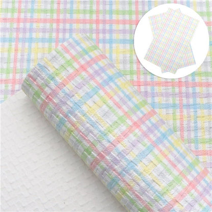 Multicolor-Plaid THIN crafting sheets great for bows and earrings TheFabricDude