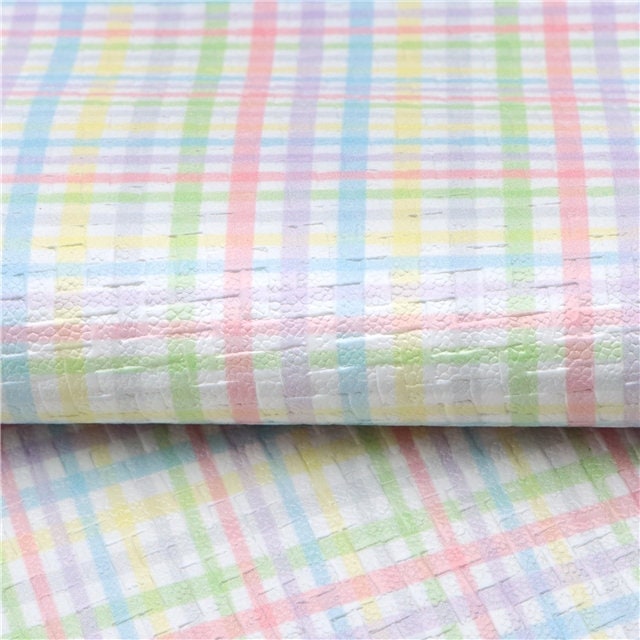 Multicolor-Plaid THIN crafting sheets great for bows and earrings TheFabricDude