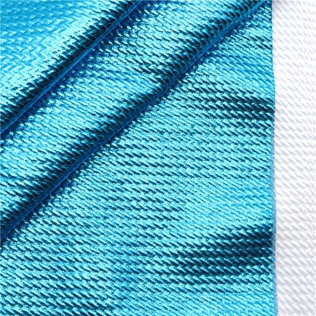 Light Blue Metallic Stretchy Print Textured Bullet Liverpool Fabric TheFabricDude