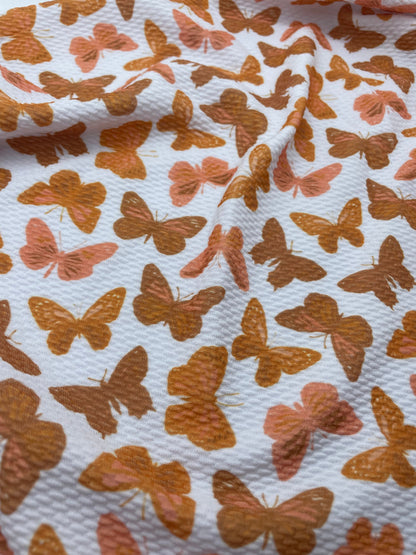 Butterfly Print Textured Bullet Liverpool Fabric TheFabricDude