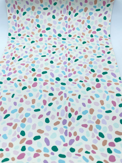 Multicolored Pebbled Print smooth faux leather sheets great for bows and earrings TheFabricDude