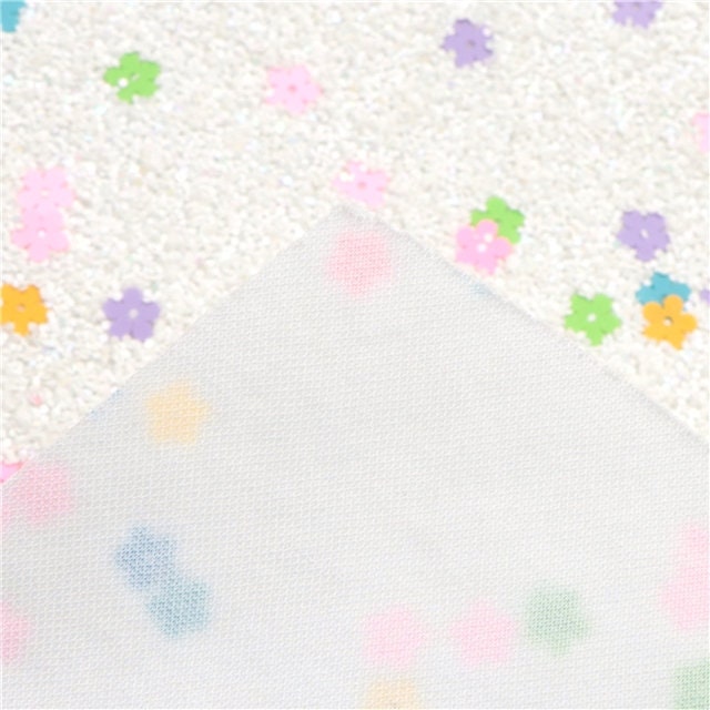 Flower Power Chunky Glitter faux leather sheets great for bows and earrings TheFabricDude