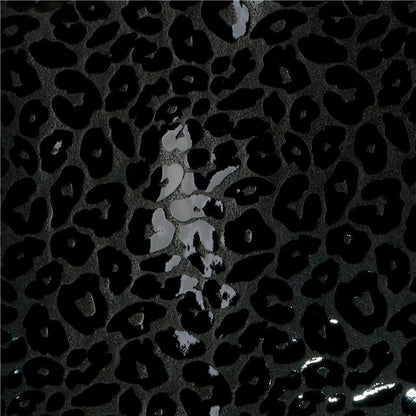 Black Holographic Cheetah leather sheets great for bows and earrings TheFabricDude