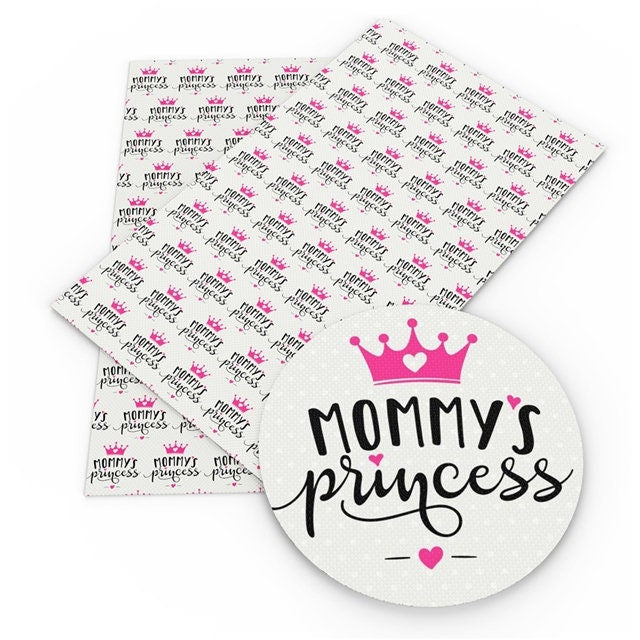 Mommy's Princess SMOOTH faux leather sheets great for bows and earrings TheFabricDude