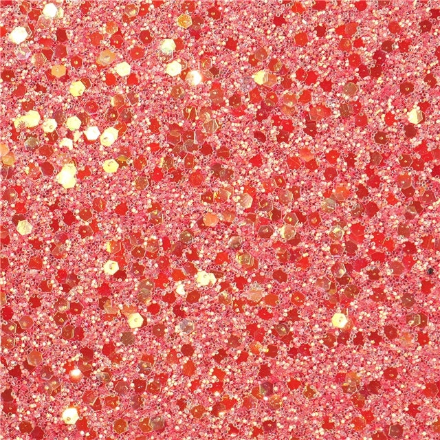 Strawberry Disco Glitter Chunky Glitter faux leather sheet great for bows and earrings TheFabricDude