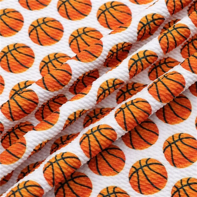 Basketball Sport Print Textured Bullet Liverpool Fabric for bows headwraps topknots headbands bow shops TheFabricDude