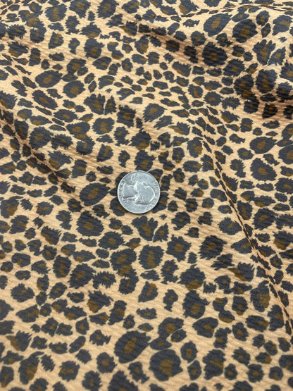 Cheetah/Leopard Print Textured Bullet Liverpool Fabric TheFabricDude