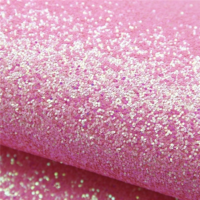 Pink Chunky Glitter faux leather sheets great for bows and earrings keychains hair accessories clips shoes bookmarks books wallets