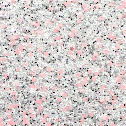 Silver and Pink Chunky Glitter faux leather sheets great for bows earrings keychains hair accessories clips shoes bookmarks books wallets