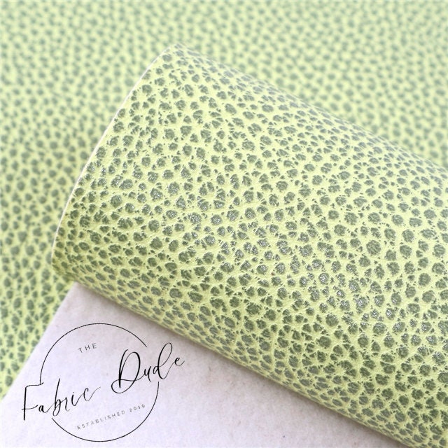 Green Pebbled Textured Litchi sheet for diy crafts, hairbows, faux leather, bows keychains key fobs bookmarks shoes hair clips TheFabricDude