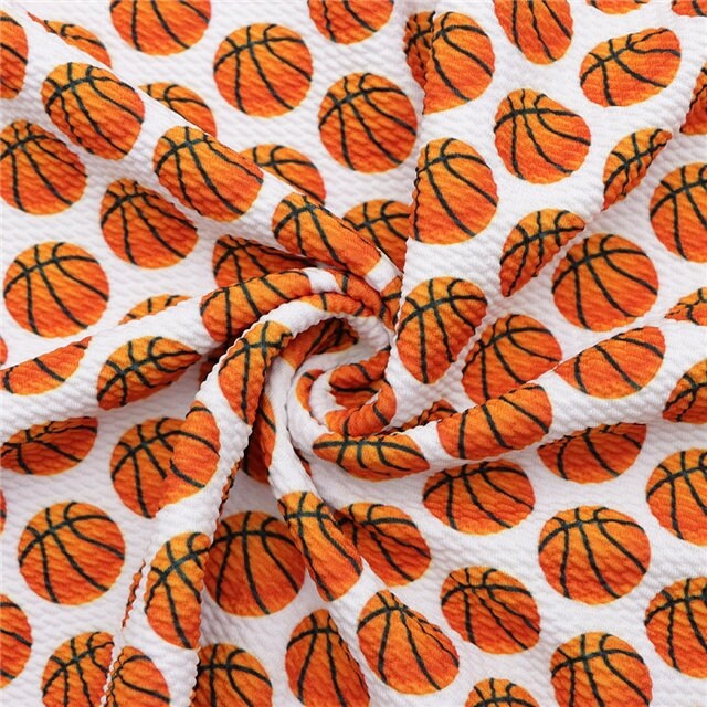 Basketball Sport Print Textured Bullet Liverpool Fabric for bows headwraps topknots headbands bow shops TheFabricDude