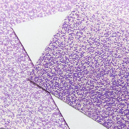 Lilac/Purple Chunky Glitter faux leather sheets great for bows and earrings keychains hair accessories clips shoes bookmarks books wallets