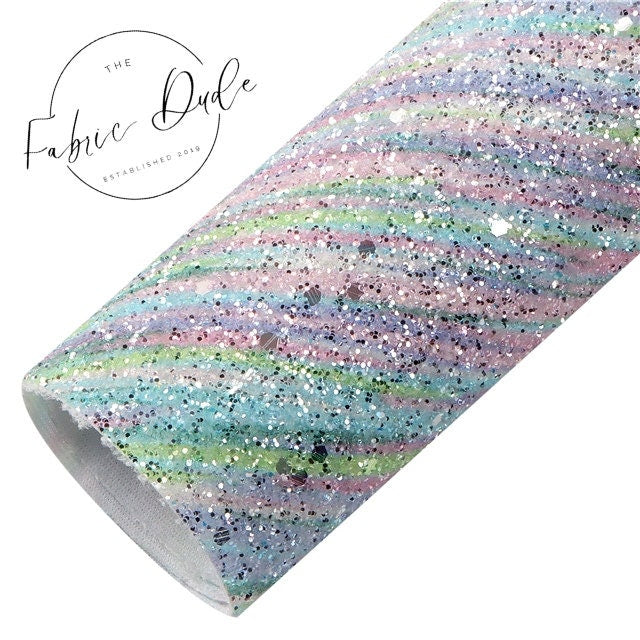 Multi-Colored Striped Glitter faux leather sheets great for bows and earrings keychains hair accessories clips shoes bookmarks books wallets