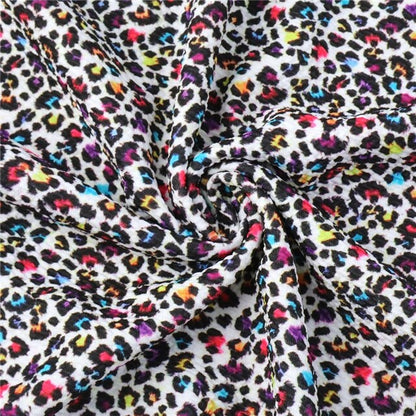 Rainbow Cheetah/Leopard Print Textured Bullet Liverpool Fabric TheFabricDude