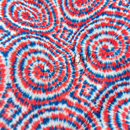 Red, White & Blue Tie Dye Patriotic Fourth 4th Of July | SkyyDesignsCo | Bullet Liverpool Fabric Bows Top Knots Headwraps | TheFabricDude |