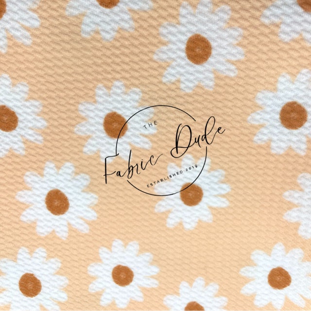 Daisy Flower Boho Floral Neutral Colors Animal Print | SkyyDesignsCo | Bullet Liverpool Fabric Bows Top Knots Headwraps | TheFabricDude |