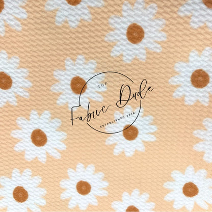 Daisy Flower Boho Floral Neutral Colors Animal Print | SkyyDesignsCo | Bullet Liverpool Fabric Bows Top Knots Headwraps | TheFabricDude |