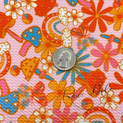 Flower Child Woodstock Hippie Bright Colorful Vibrant Print Textured Bullet Liverpool Fabric | SkyyDesignsCo. | TheFabricDude |