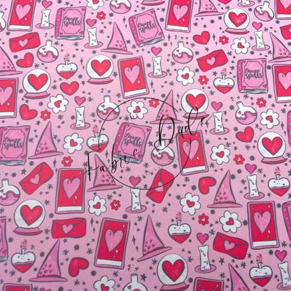 Valentine's Collage Love Spell Print Smooth Faux Leather Sheet | SkyyDesignsCo | great for bow earrings | TheFabricDude | Key chain key fob
