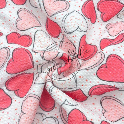 Valentine's Cute Candy Hearts Cupid Arrow Love Bow Fabric | Brittany Frost| Bullet Liverpool Fabric Bow Top Knot Headwrap | TheFabricDude |
