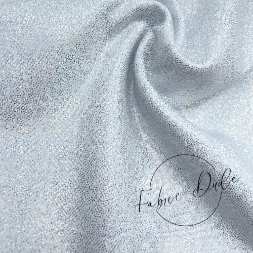 White Rainbow Holographic/Shiny Nylon Spandex Mix Stretchy Fabric | Bow making, DIY, Crafts, Clothing Waterproof Fabric | TheFabricDude |
