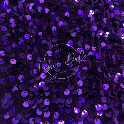 Plum purple Velvet Sequin Fabric perfect for bow making, headwraps, top knots, turbans, baby girl girl mom baby shower gift