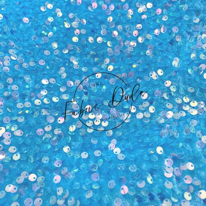 Cinderella Blue Velvet Iridescent Sequin Fabric perfect for bow making, headwraps, top knots, turbans, baby girl girl mom baby shower gift