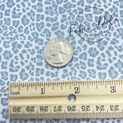 Snow Leopard Cheetah/Leopard Grey Black Print Smooth Faux Leather Sheet | great for bows and earrings | TheFabricDude | Key chain key fob