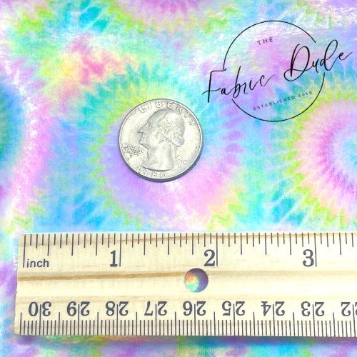 Tie Dye Colorful laser print Sheet | Shiny holographic rainbow faux leather sheet | TheFabricDude | faux leather bullet fabric supply shop